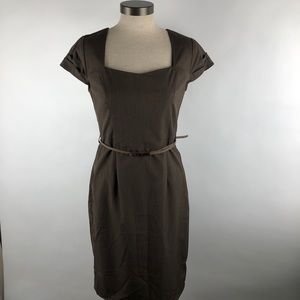 Kara Girl Fitted sheath dress with belt size Small